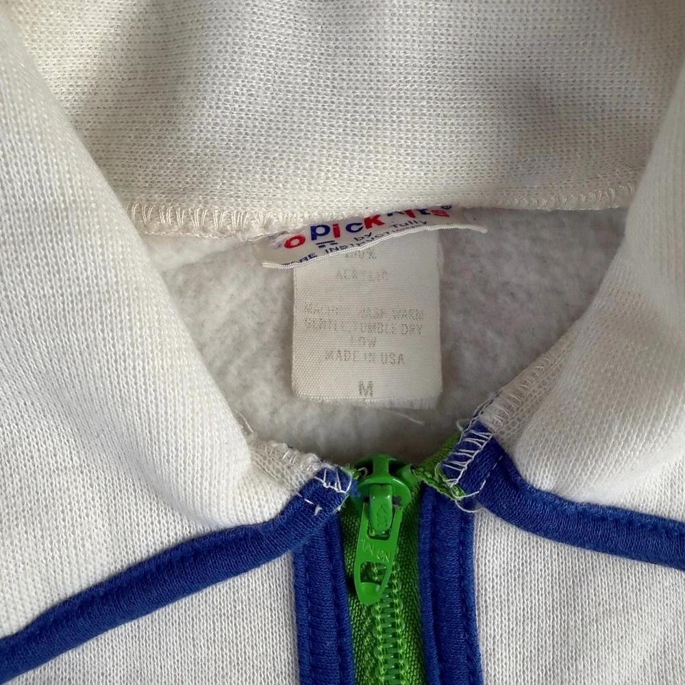 Vintage Pick-Its by Tully Kid's Track Jacket Zip Size M USA Made